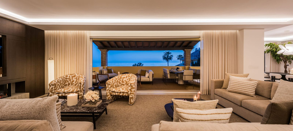 Luxury Beachfront Duplex Penthouse in Marbella – Panoramic Sea Views, Designer Interiors & Direct Beach Access