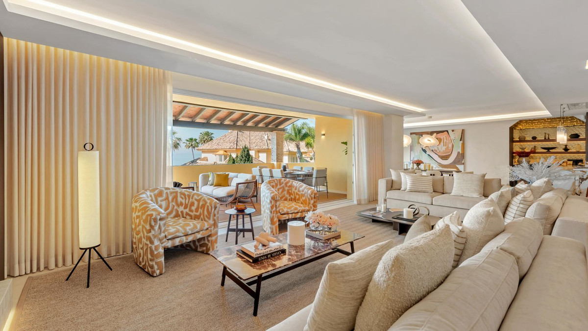 Luxury Beachfront Duplex Penthouse in Marbella – Panoramic Sea Views, Designer Interiors & Direct Beach Access